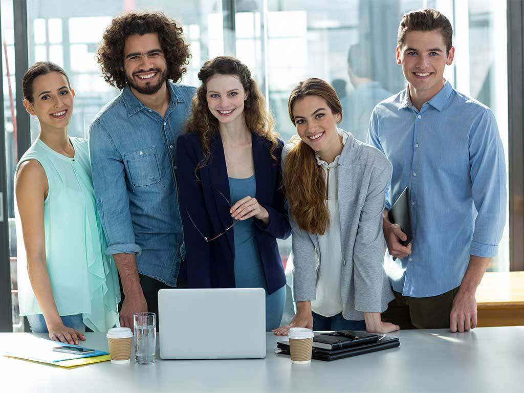 a photo of 9 core staffs in Aussie Trademark's Team